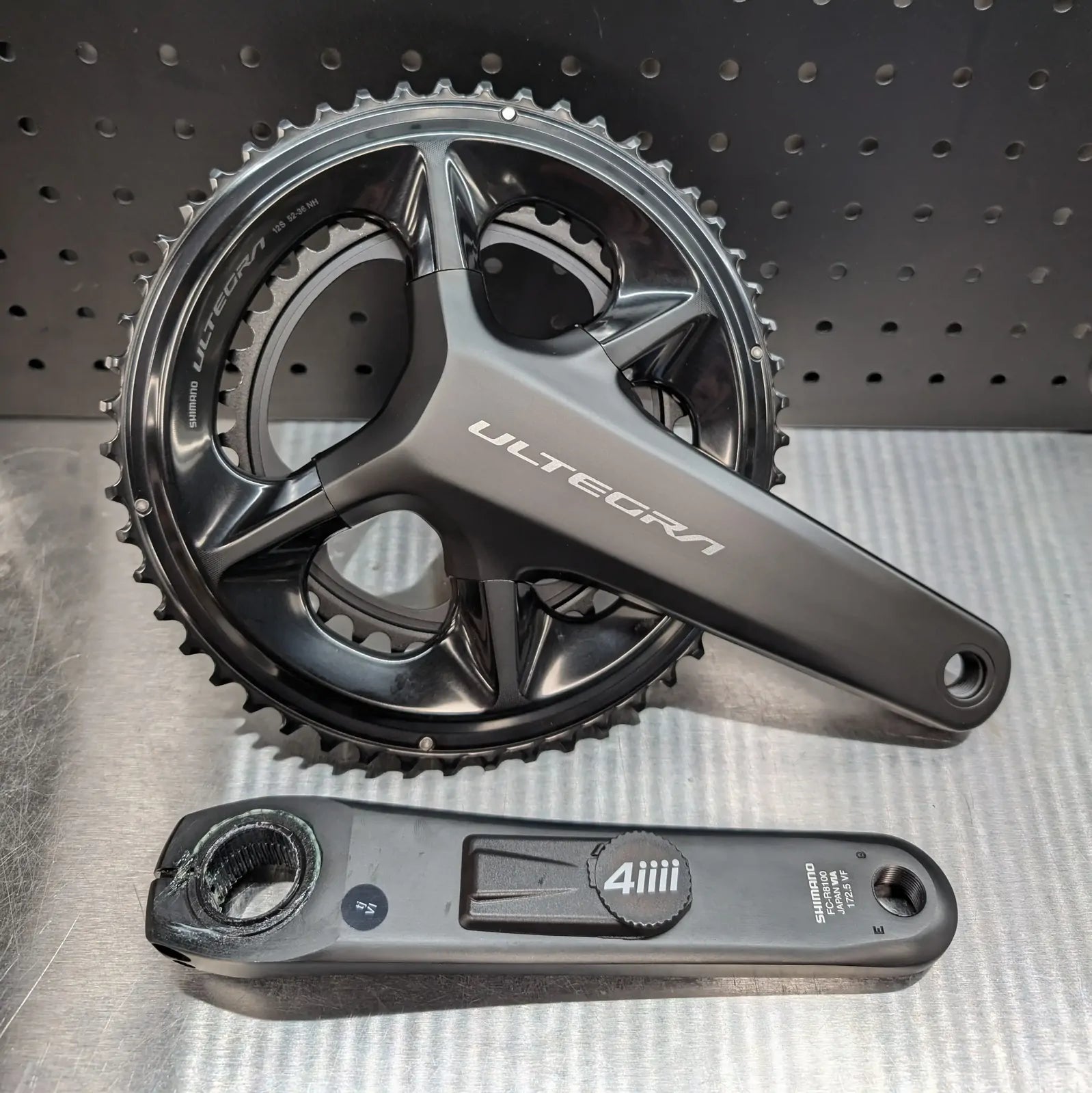4iiii Shimano Ultegra R8100 Left Side Single Powermeter Crankset 172.5mm 52-36T - Second Spin