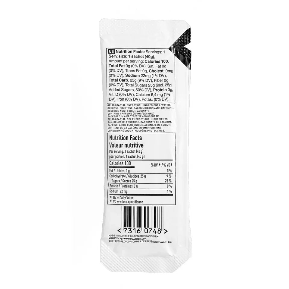 Maurten Gel 100 Caf 100 – Hydrogel Energy Gel with Caffeine (40g)