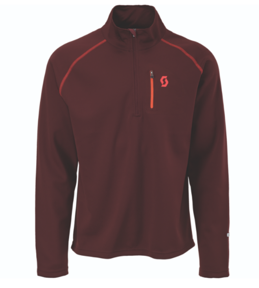 Scott Fives Mens Long Sleeve Winter Jacket Burnt Burgundy: L