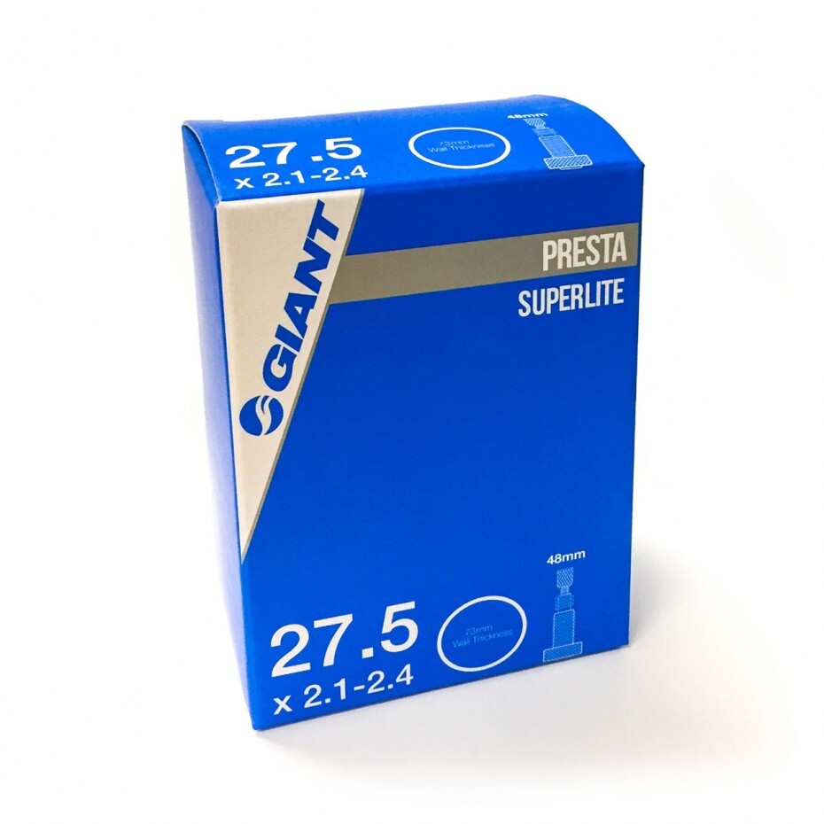 Giant Superlight Bicycle Tube 27.5 x 2.1-2.4 - Presta Valve 48mm