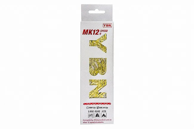 YBN MK12e 12 Speed Chain - 136L - Flat Top + T-Type Compatible