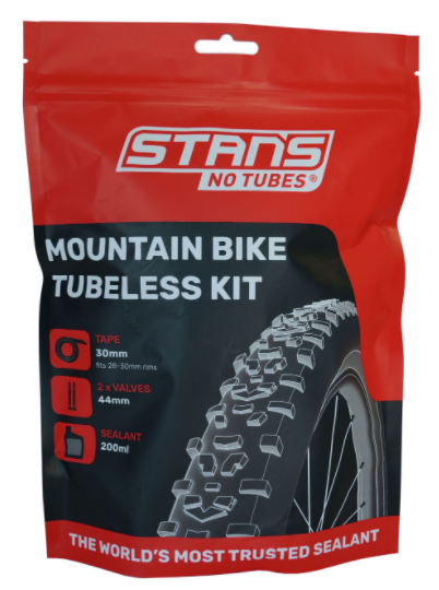 Stan’s NoTubes Tubeless Conversion Kit - Valves/Rim Tape/Sealant