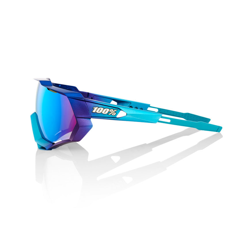 100% Speedtrap - Matte Metallic Into the Fade - Blue Topaz Multilayer Mirror Lens