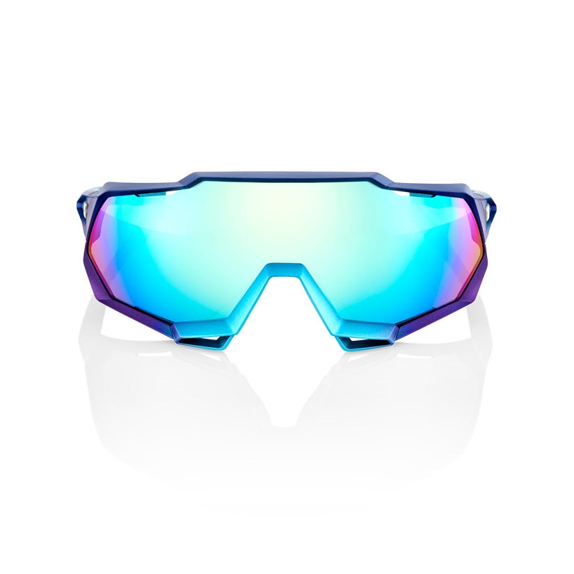 100% Speedtrap - Matte Metallic Into the Fade - Blue Topaz Multilayer Mirror Lens