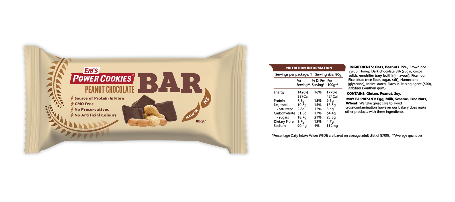 Em's Power Cookies - Energy Bar (80g)