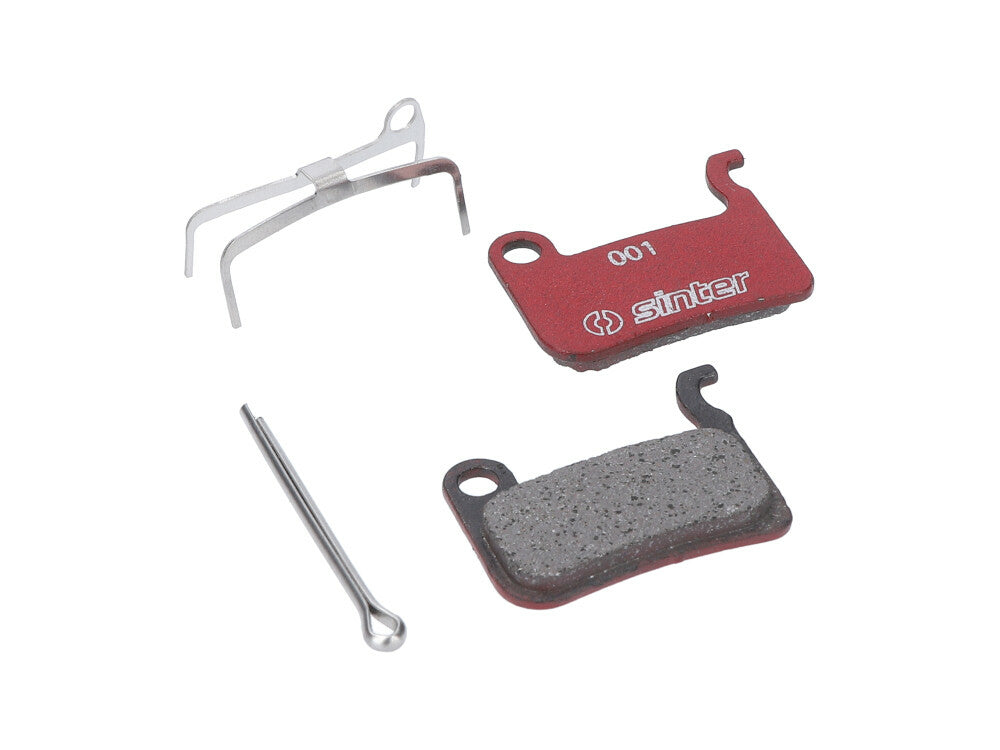 Sinter Disc Brake Pads 001 Standard Organic Shimano A-Type for XTR, XT, TRP | Red