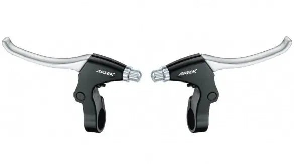 Bikelane V-Brake 3-Finger Brake Lever Set – Black/Silver