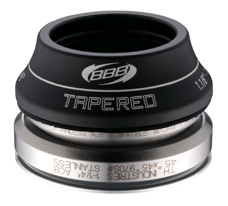 BBB Integrated Tapered Headset 1 .1/8 - 1/4" w 15mm Alloy Cone Spacer