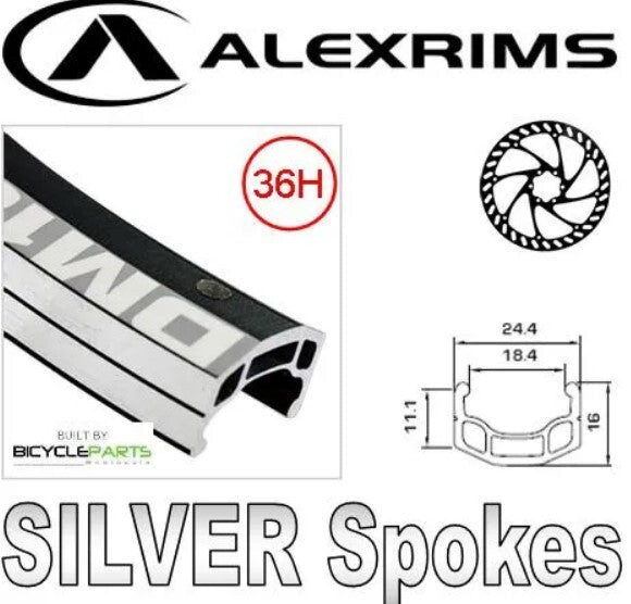 Alexrims DM-18 Alloy Rear Wheel - 27.5" Screw On Freewheel QR Joytech Hub