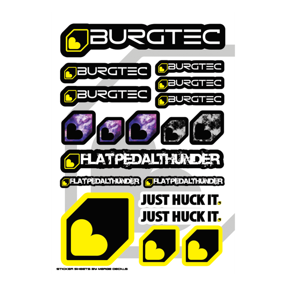 Burgtec Sticker Sheet A4