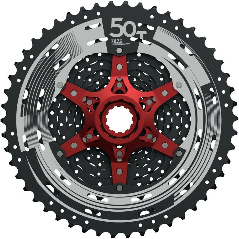 Sunrace MX80 11-50T 11sp Cassette - Black/Red