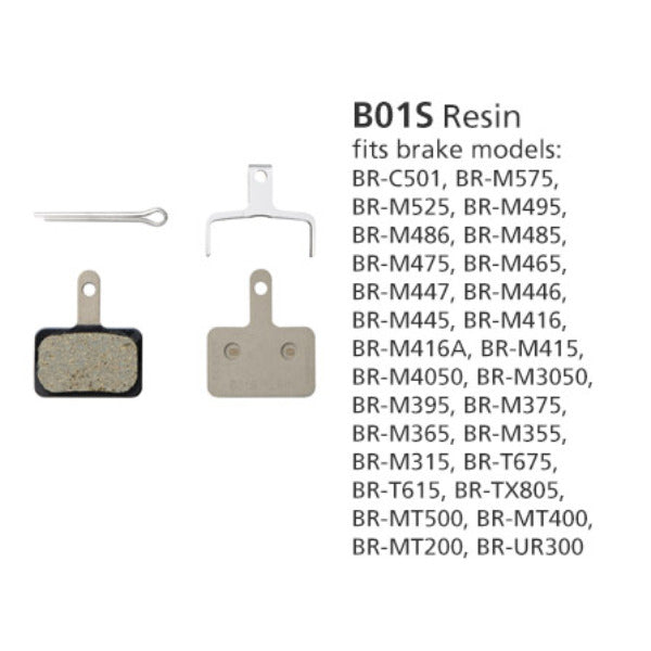 Shimano BR-MT400 Disc Brake Pads B03S Resin (Bulk Workshop Pack Form - No Packet/Container)