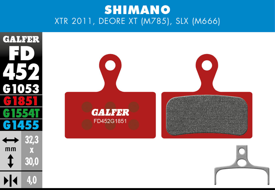 Galfer Bike Advanced FD452 Brake Pads (Compound G1851)