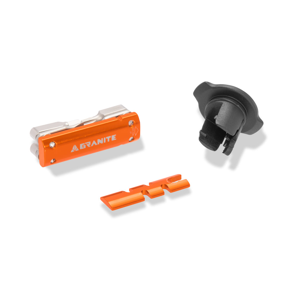 Granite Design Stash Multi Tool Kit Inside Steerer (Tapered 1 1/8-1 1/2) w/ 42mm Cap Orange