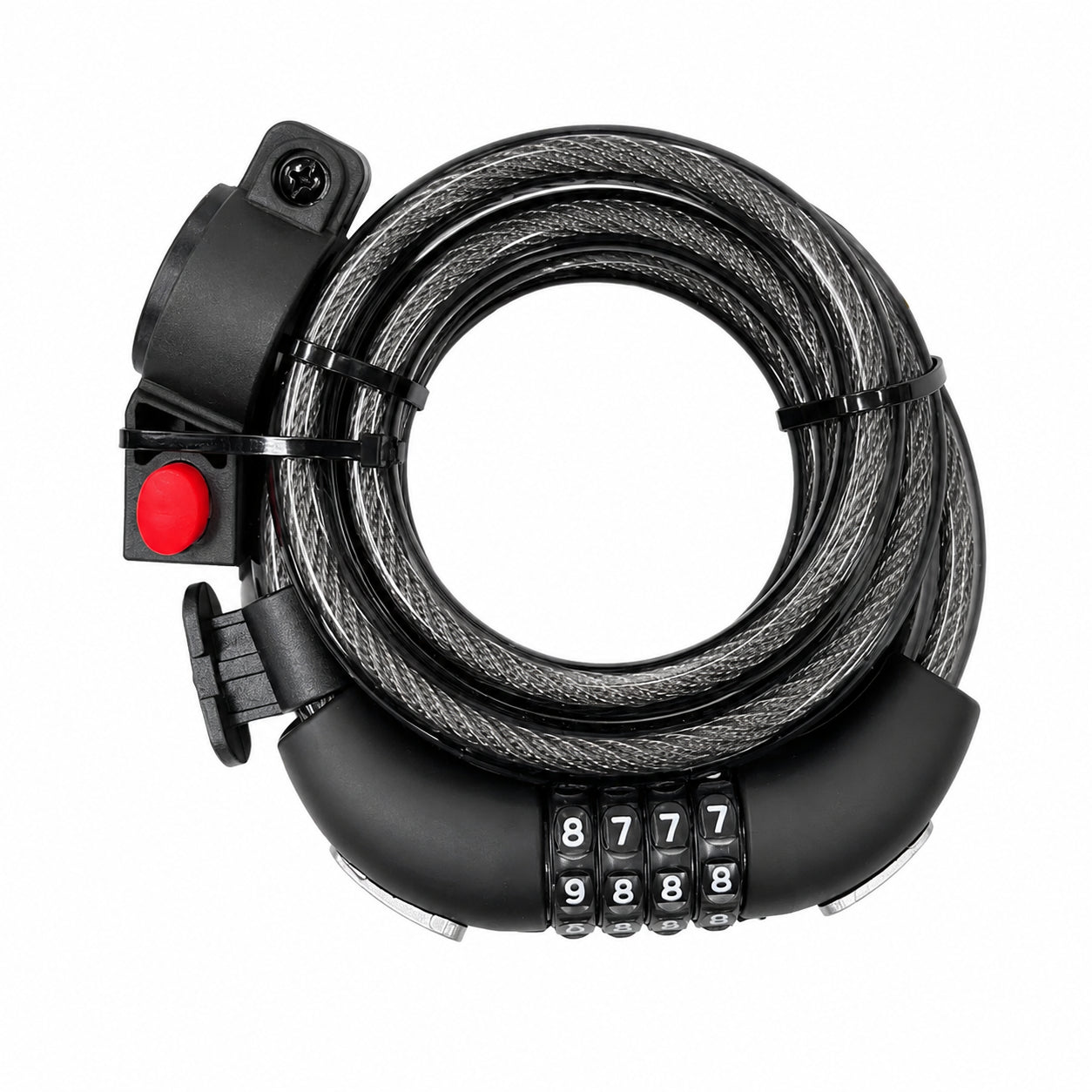 Luma Resettable Combination Cable Lock 12mm × 1800mm with Bracket