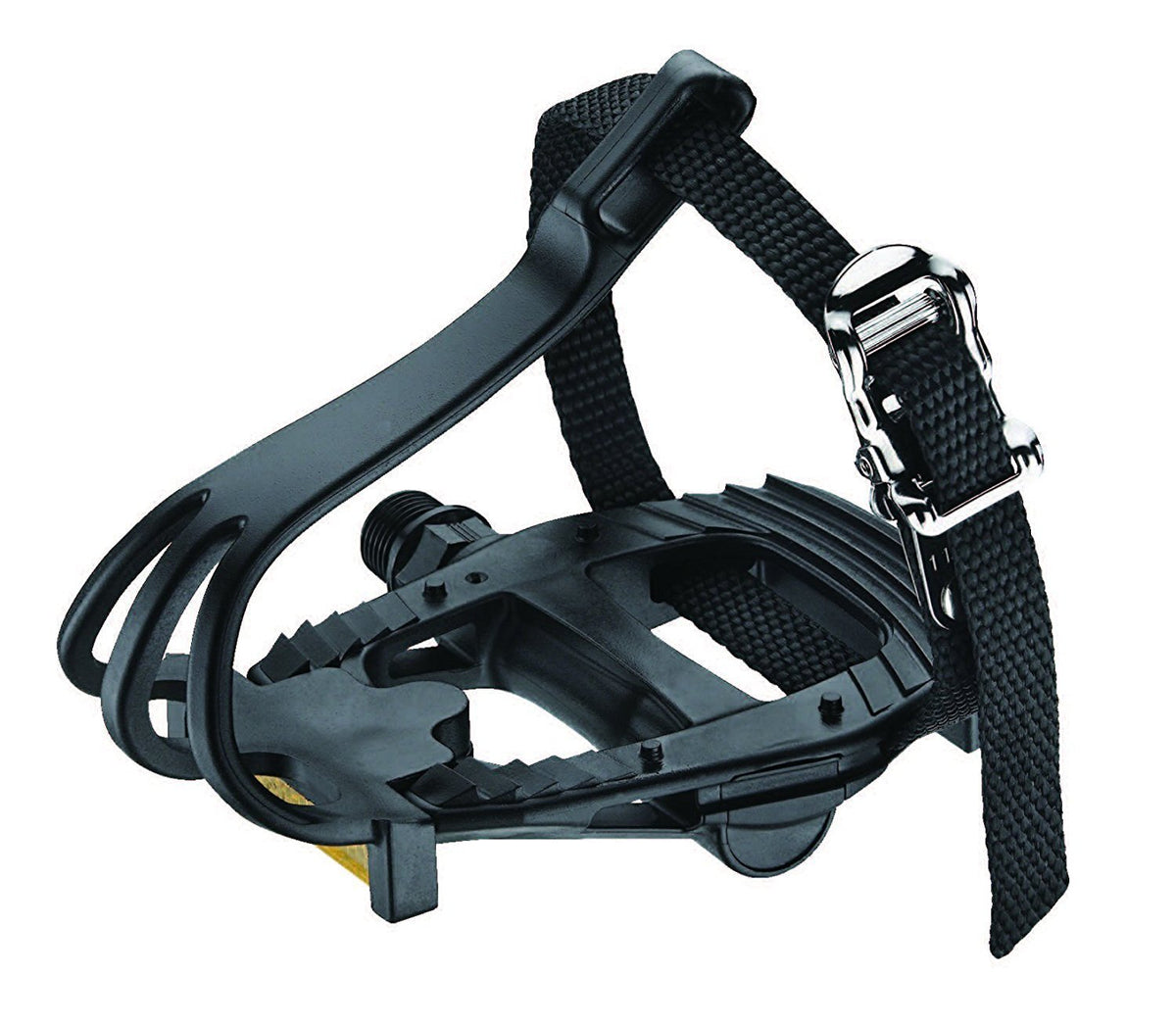 Xtras Toe Clip Road w/Strap - Nylon - Black (Set of 2)
