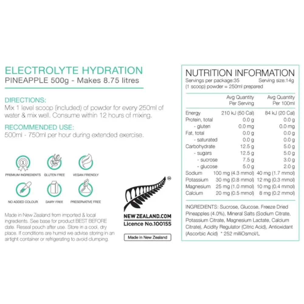 Pure Electrolyte Hydration Powder 500g
