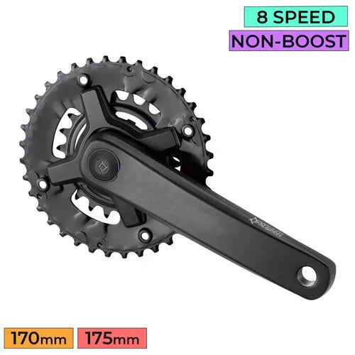 PROWHEEL MTB Crankset - CY10 2x8 speed - 36/22 - Square Taper- 170 / 175