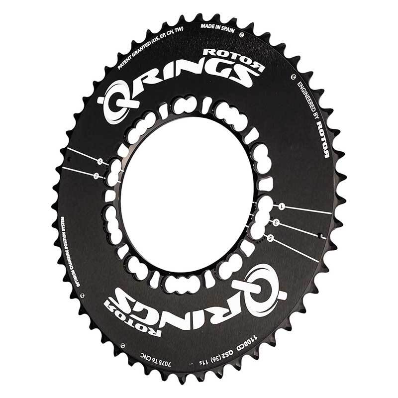 Rotor Chainring Q 53AT BCD110x5 Outer Black Aero