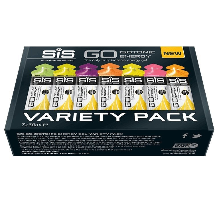Science in Sport (SIS) Variety Pack - 7 x 60ml Go Isotonic Energy Gels