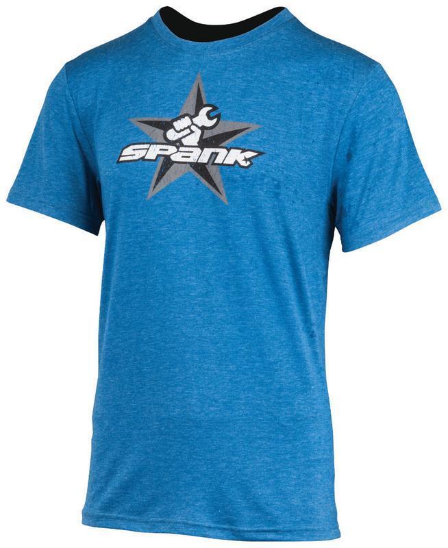Spank T-Shirt Hand Made Large Blue/White