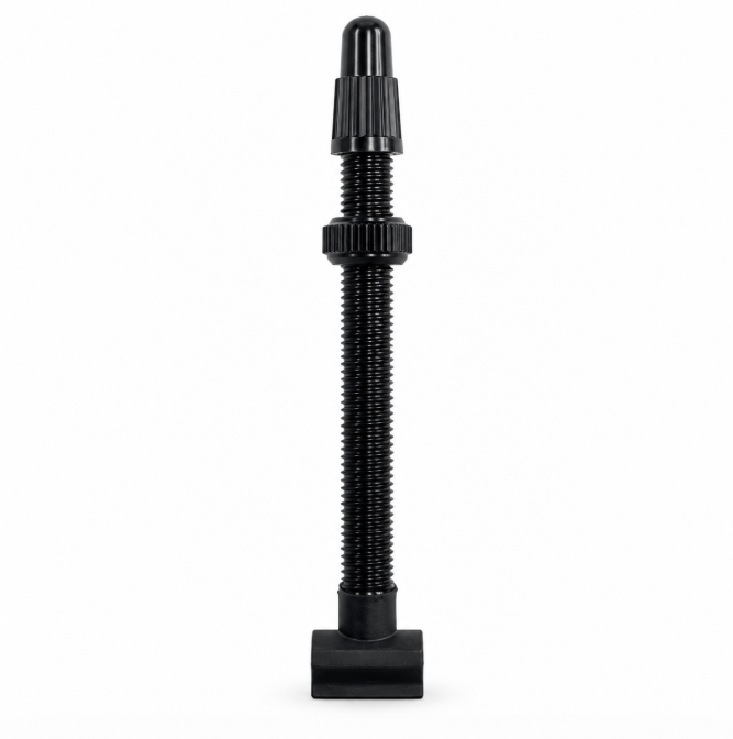 DIY MTB Alloy Tubeless Valve w Rectangle Base - Black