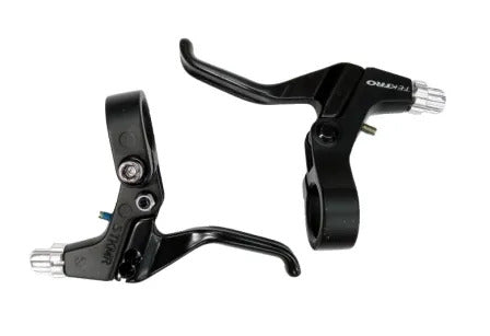Tektro Brake Levers, 2 Finger Type, Works With Linear, Caliper, Cantilever & U Brakes, ALL BLACK (Sold In Pairs)