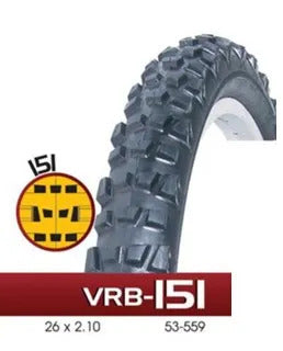 Vee Rubber 26 x 2.10 VRB151 Wire Bead Black Tyre