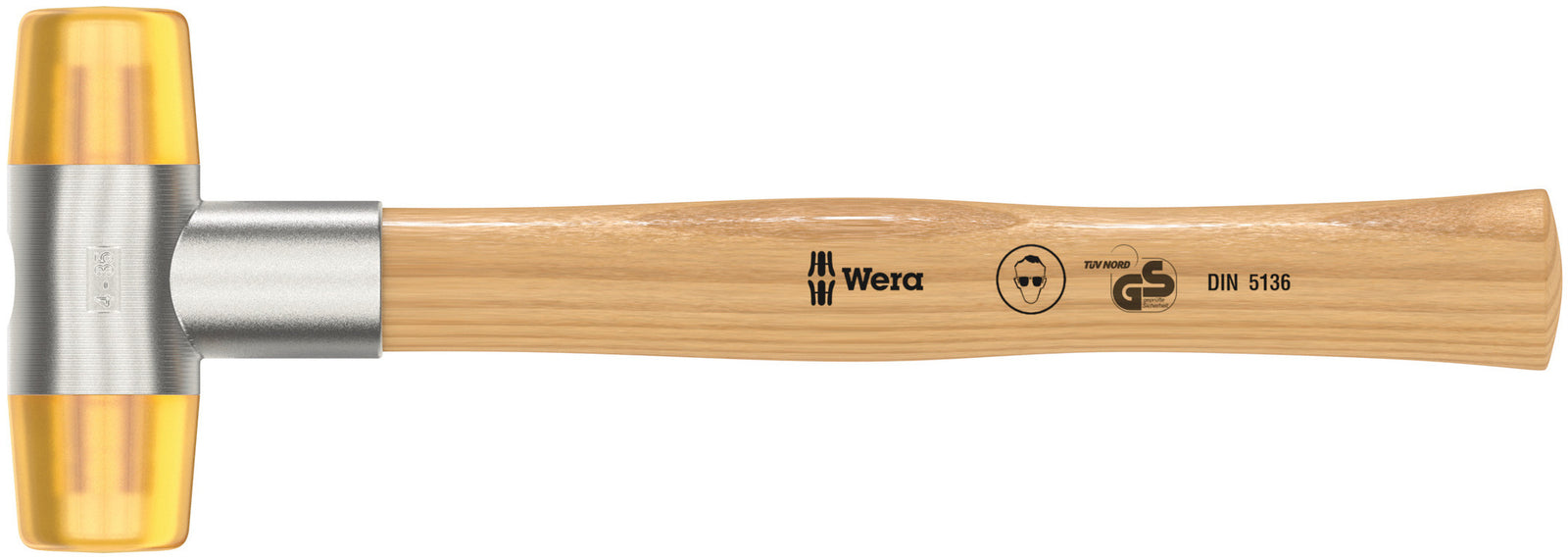 Wera 100 Gr. 4/35 Soft-Faced Hammer with Cellidor Head Sections