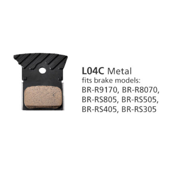 Shimano BR-R9170 Metal Pads & Spring L04C w/Fins