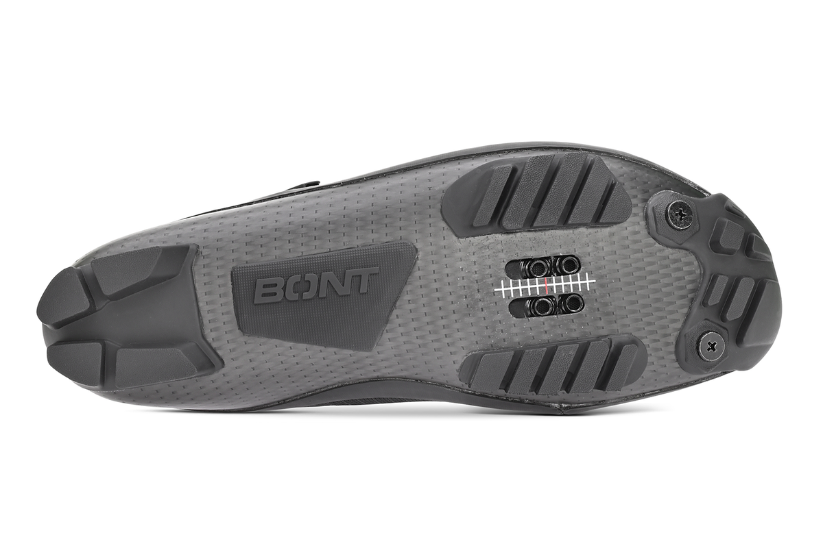 Bont Vaypor SL G Black gravel and MTB cycling shoe, sole and two-hole cleat mount