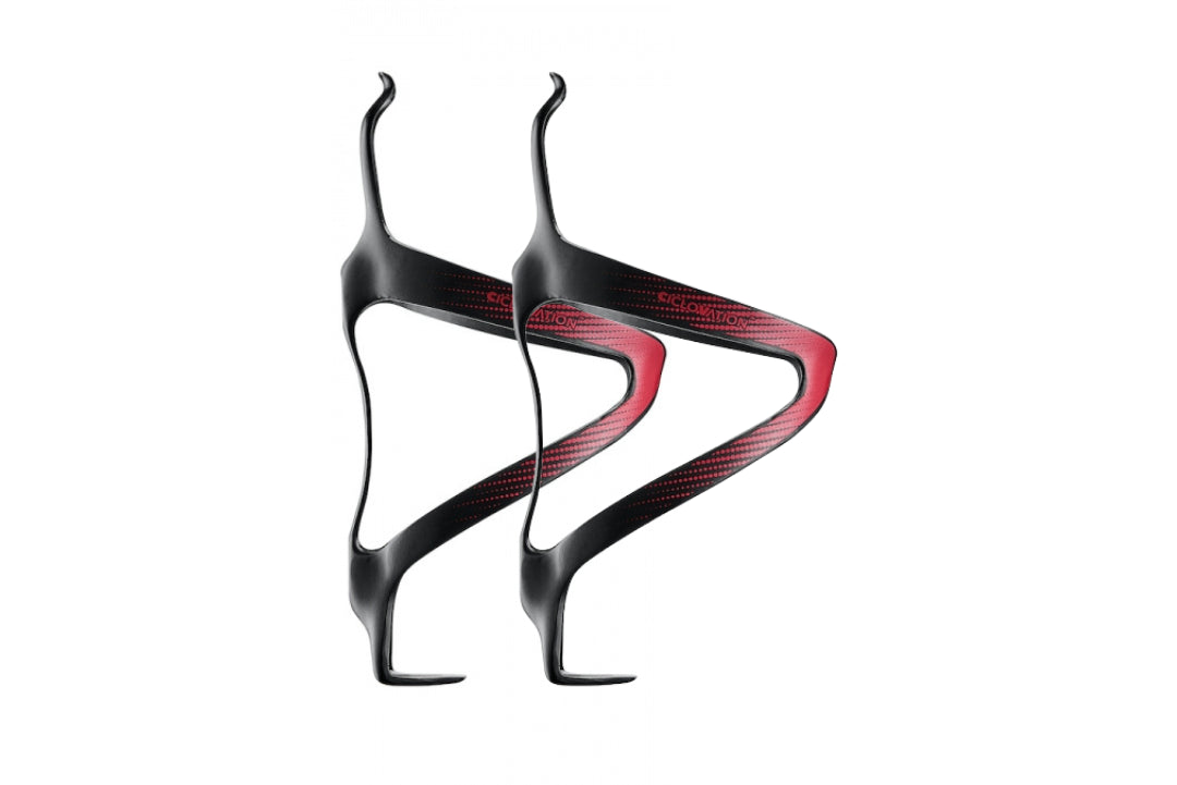 Ciclovation Premium Carbon Bottle Cage, Brilliant Red, pair of two cages #colour_brilliant red - pair of cages