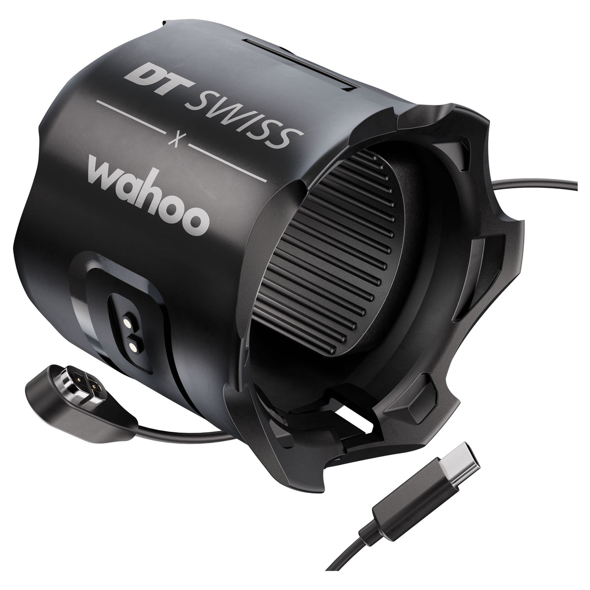 DT Swiss TRACKR SPEED SPLINE by Wahoo speed sensor with USB-C magnetic charging cable