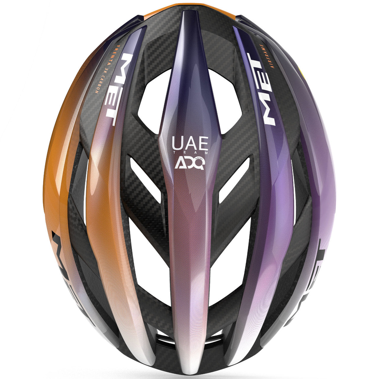 2026 MET Trenta 3K Carbon MIPS UAE Team ADQ Limited Edition Road Helmet - Top View