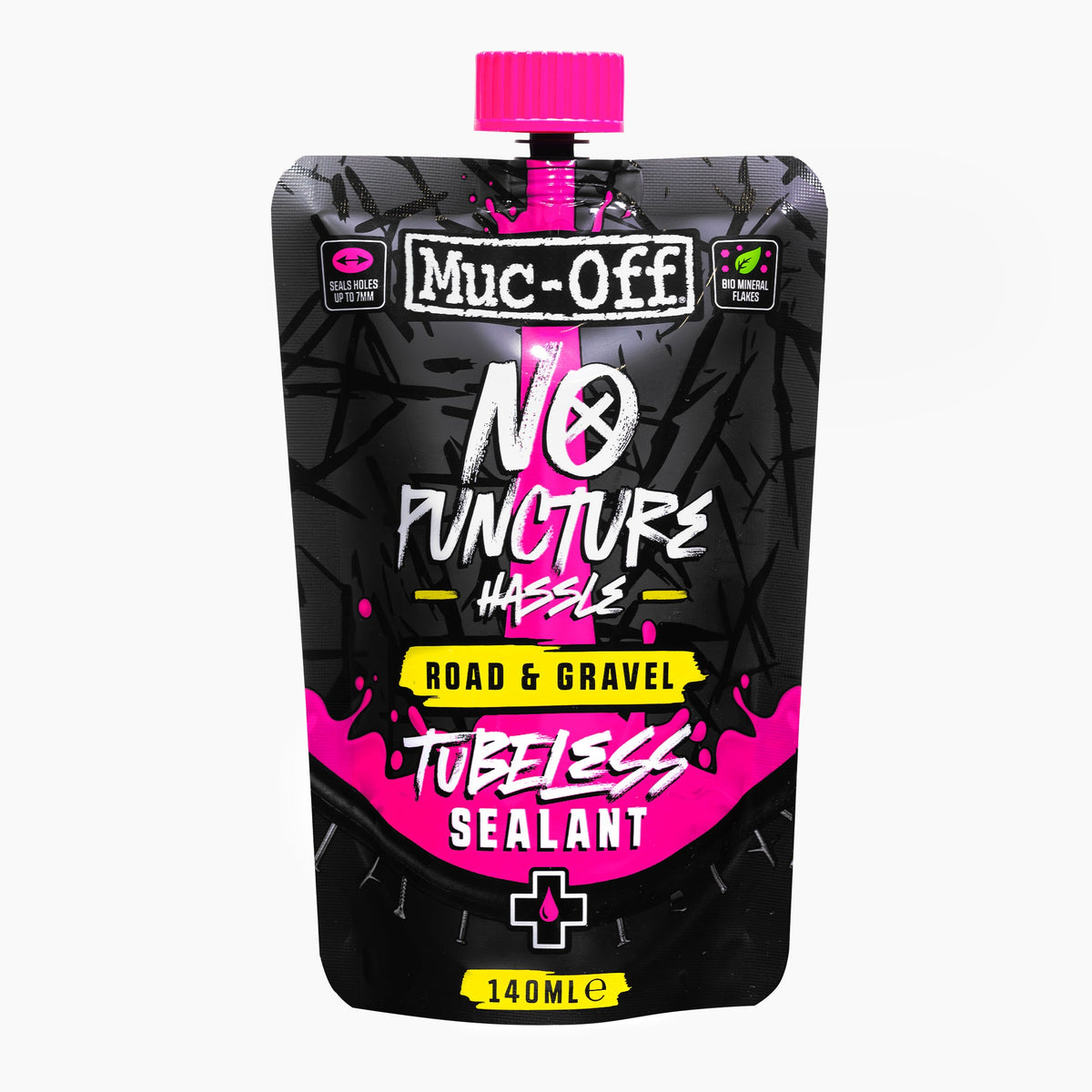 Muc-Off No Puncture Hassle Road & Gravel Tubeless Sealant – 140ml pouch