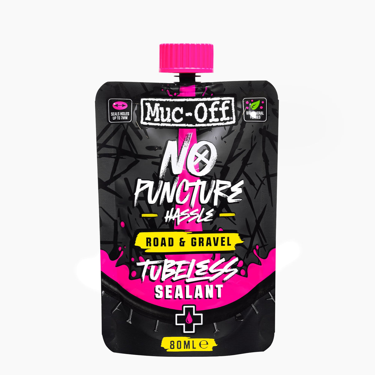 Muc-Off No Puncture Hassle Road & Gravel Tubeless Sealant – 80ml pouch