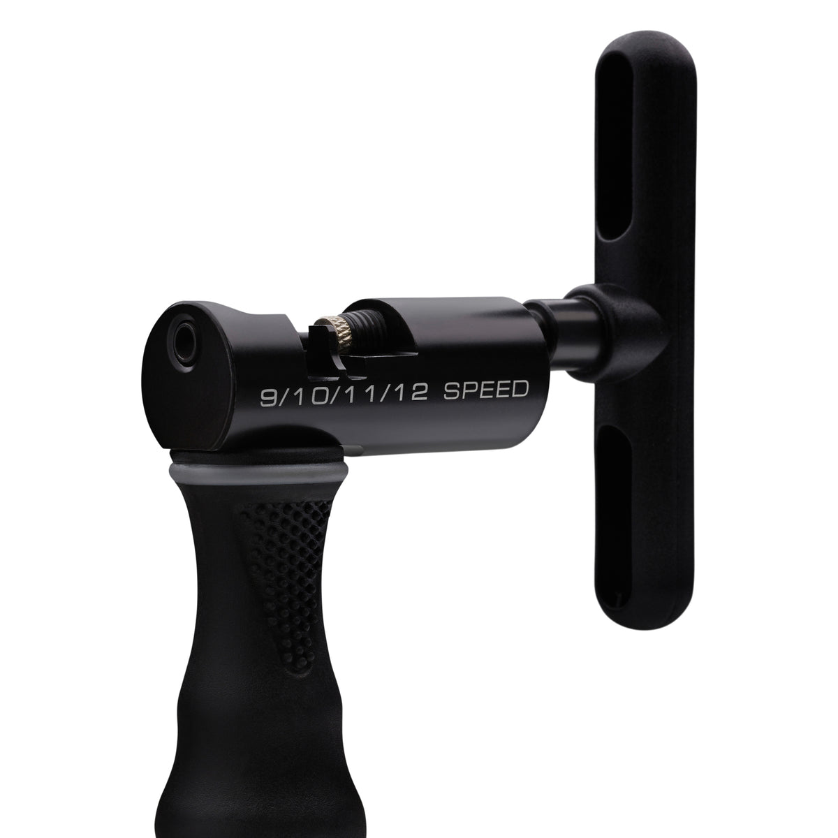 Close-up of the PRO PRTL0119 chain breaker showing the pin and 9/10/11/12-speed markings