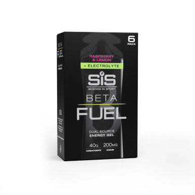 SiS BETA FUEL + Electrolyte Gels Raspberry & Lemon — 6 pack