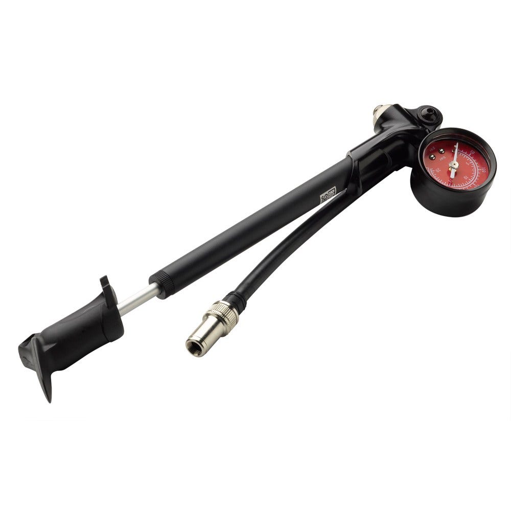 RockShox high-pressure fork and shock pump with analogue gauge, 300 PSI