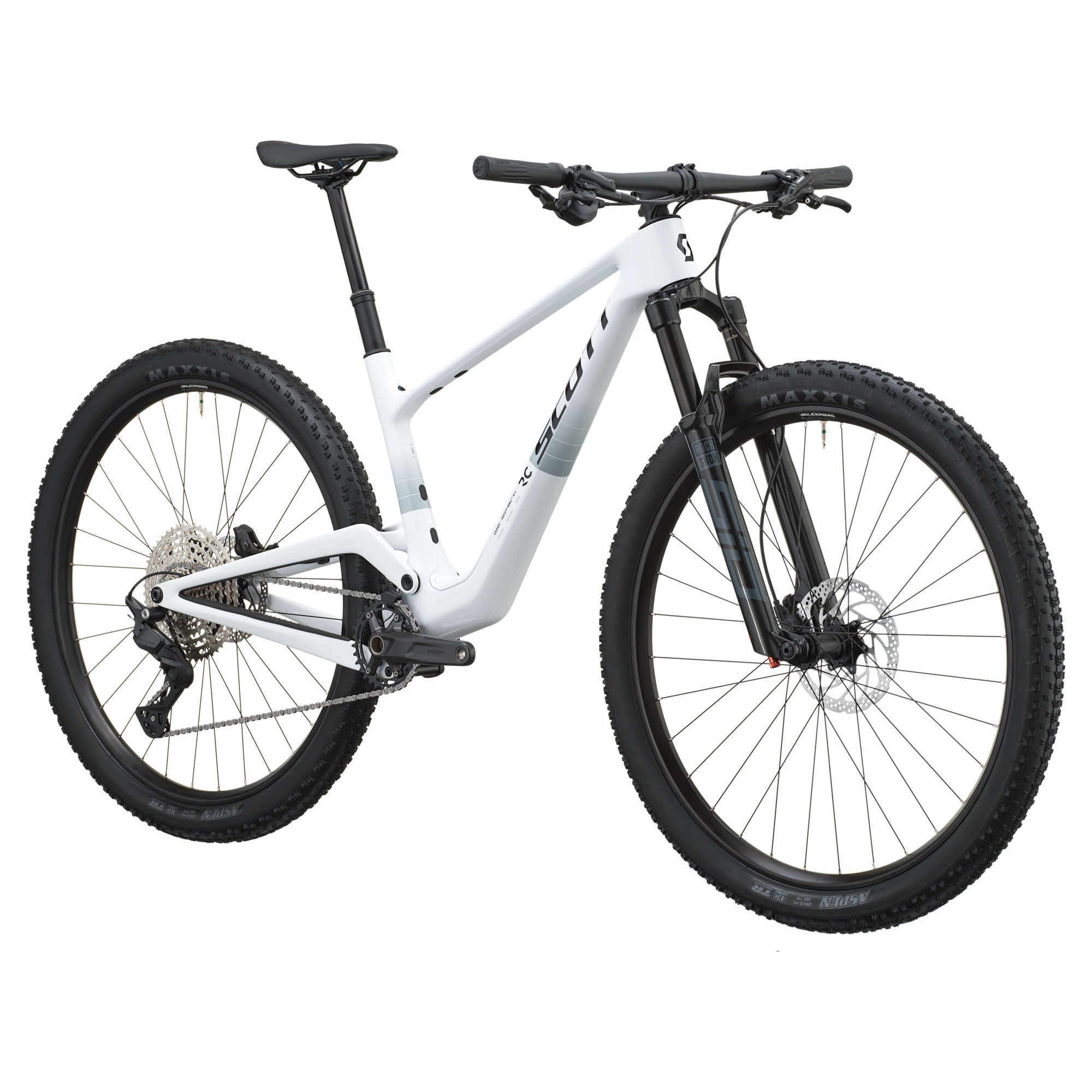 Scott Spark RC Comp 2027 White carbon cross-country mountain bike detail view