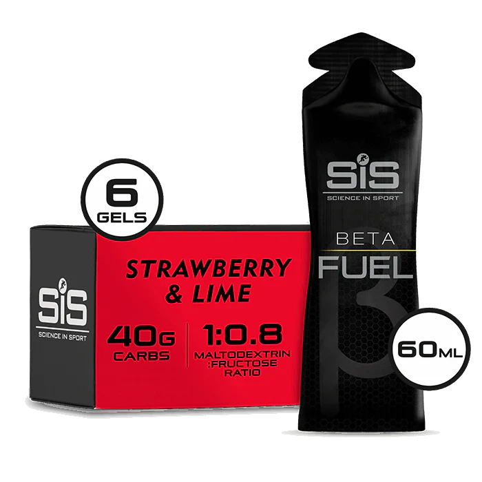 Science in Sport Beta Fuel Energy Gel – Strawberry & Lime – six 60ml gels