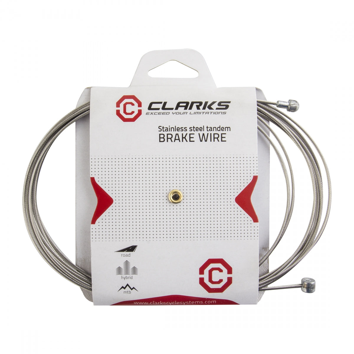 Clarks Tandem 3060mm universal double-head stainless steel brake inner cable