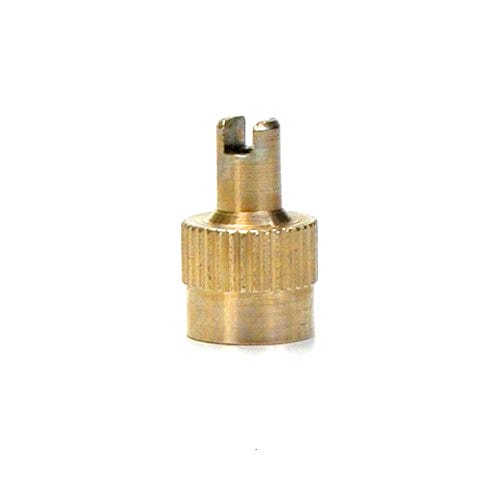 BPW brass Schrader valve core remover cap