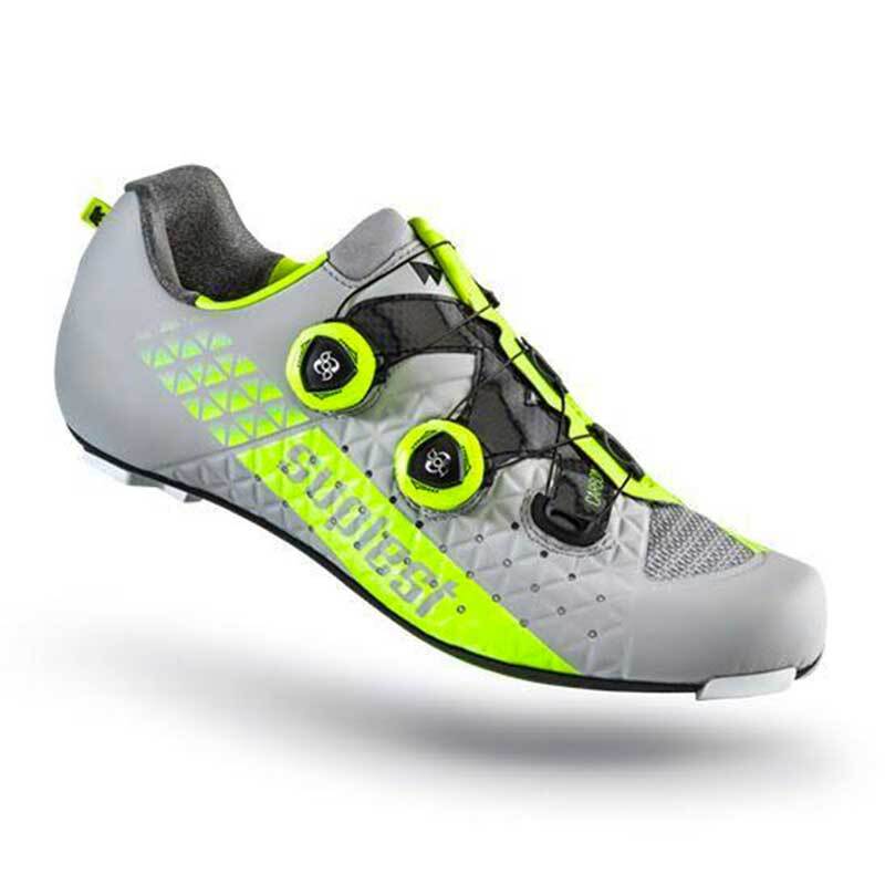 Download Suplest Road Carbon Pro Green/Grey Road Cycling Shoe | The ...