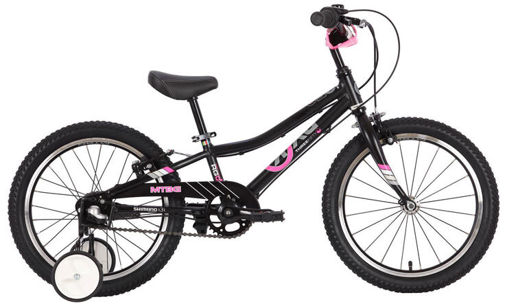 black and pink mountain bike