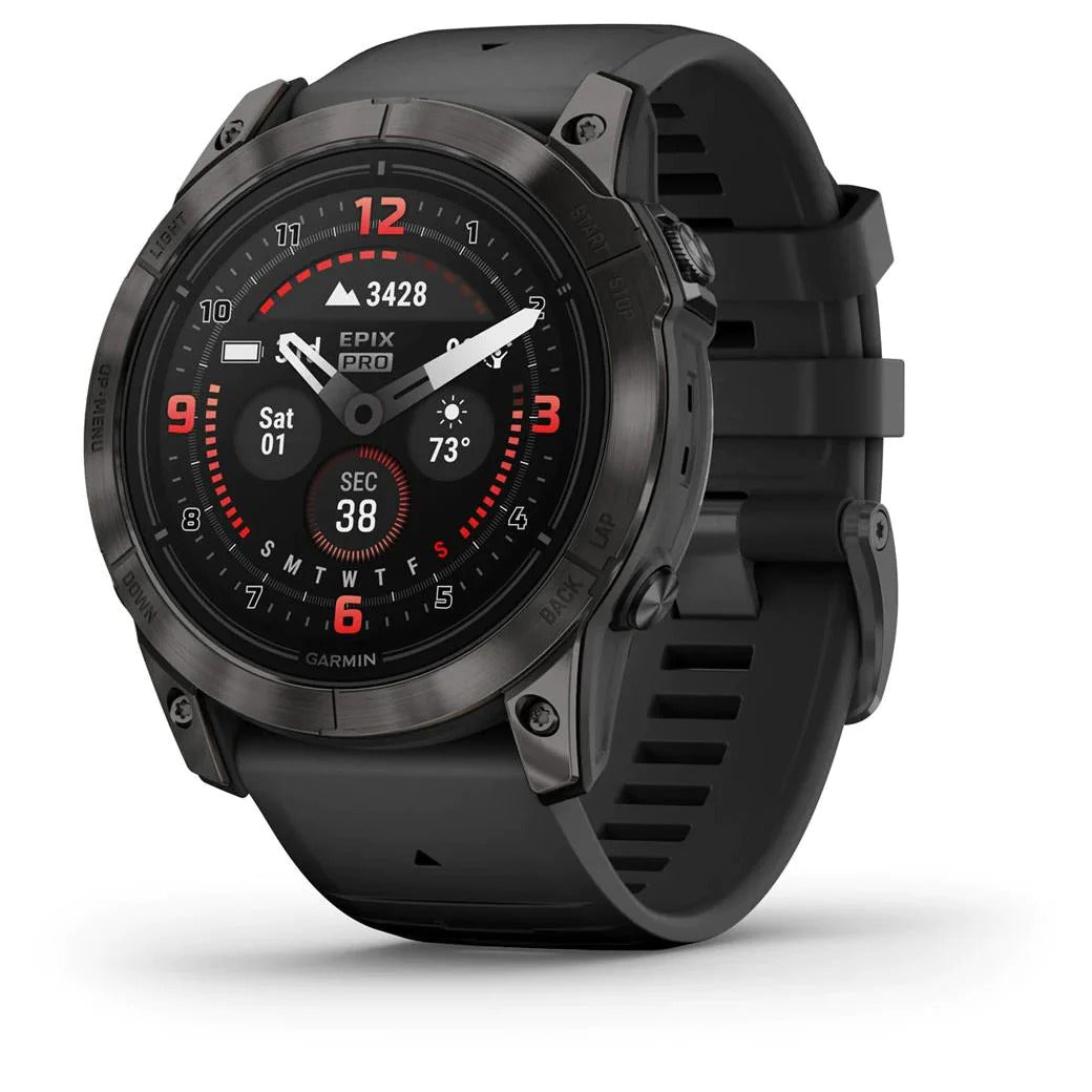 Garmin epix Pro (Gen 2) Sapphire Edition [Carbon Gray DLC Titanium w/Black Band] [Size: 51mm]
