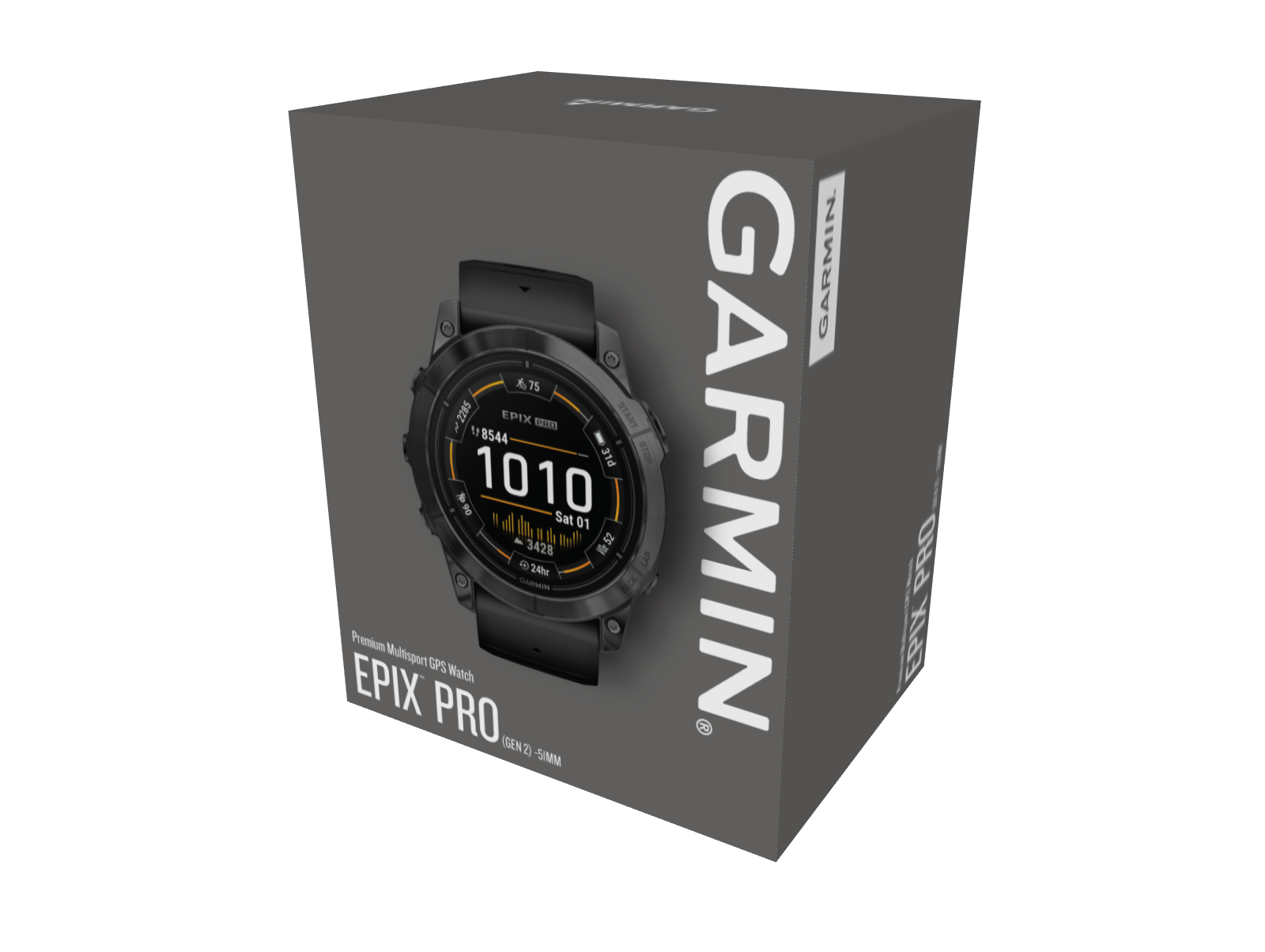 Garmin Epix Pro (Gen 2) Standard Edition Smartwatch | 51 mm, Slate Gray with Black Band