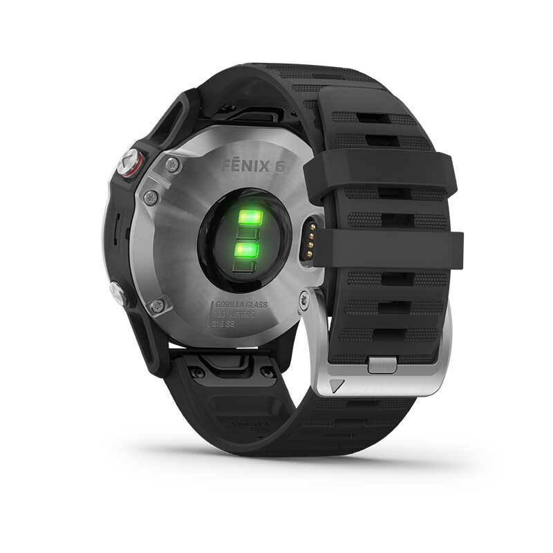 Garmin f�®?nix?? 6 - Silver w Black Band - 47mm
