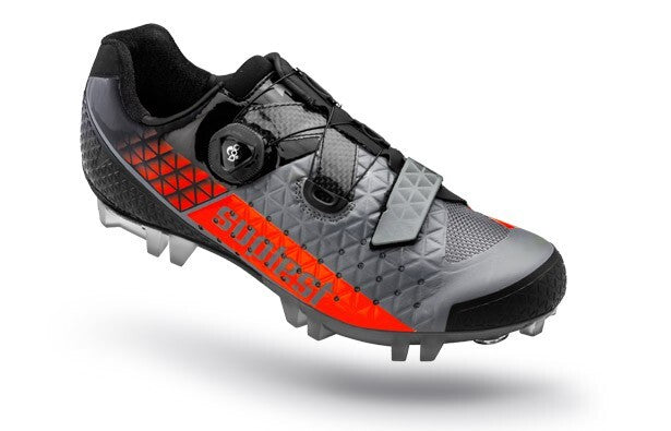 Suplest Edge 3 Cross Country Performance Carbon MTB Shoes - Black/Grey/Orange