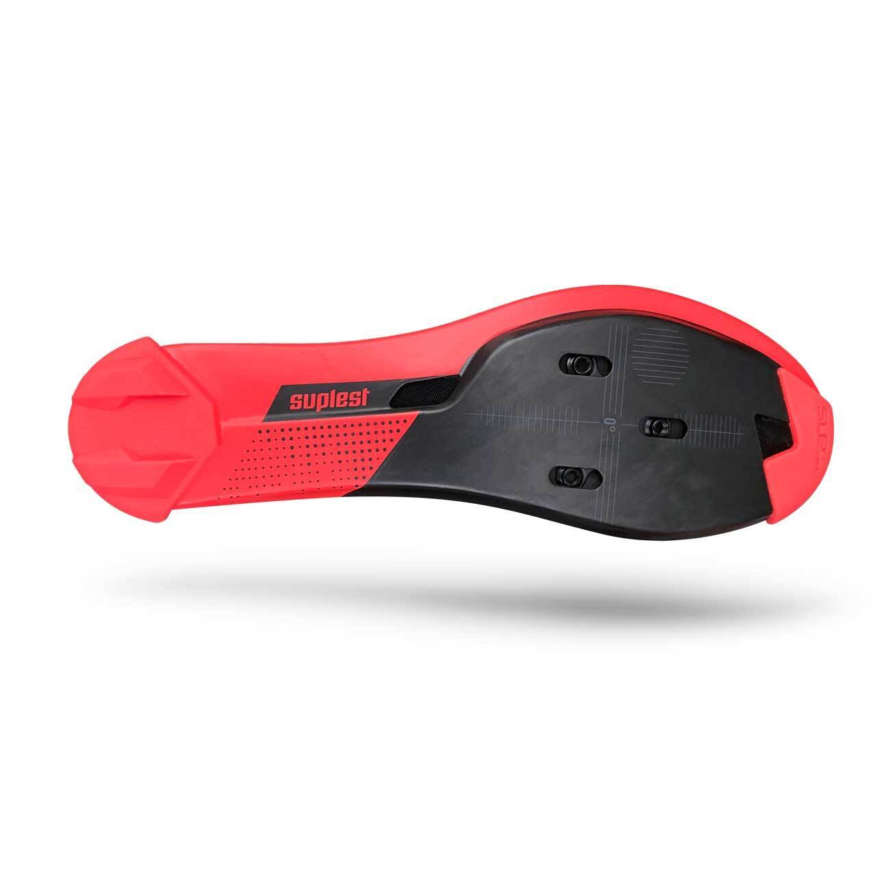 Suplest Edge+ Pro Road Carbon Cycling Shoes - Anthracite/Radiant Red